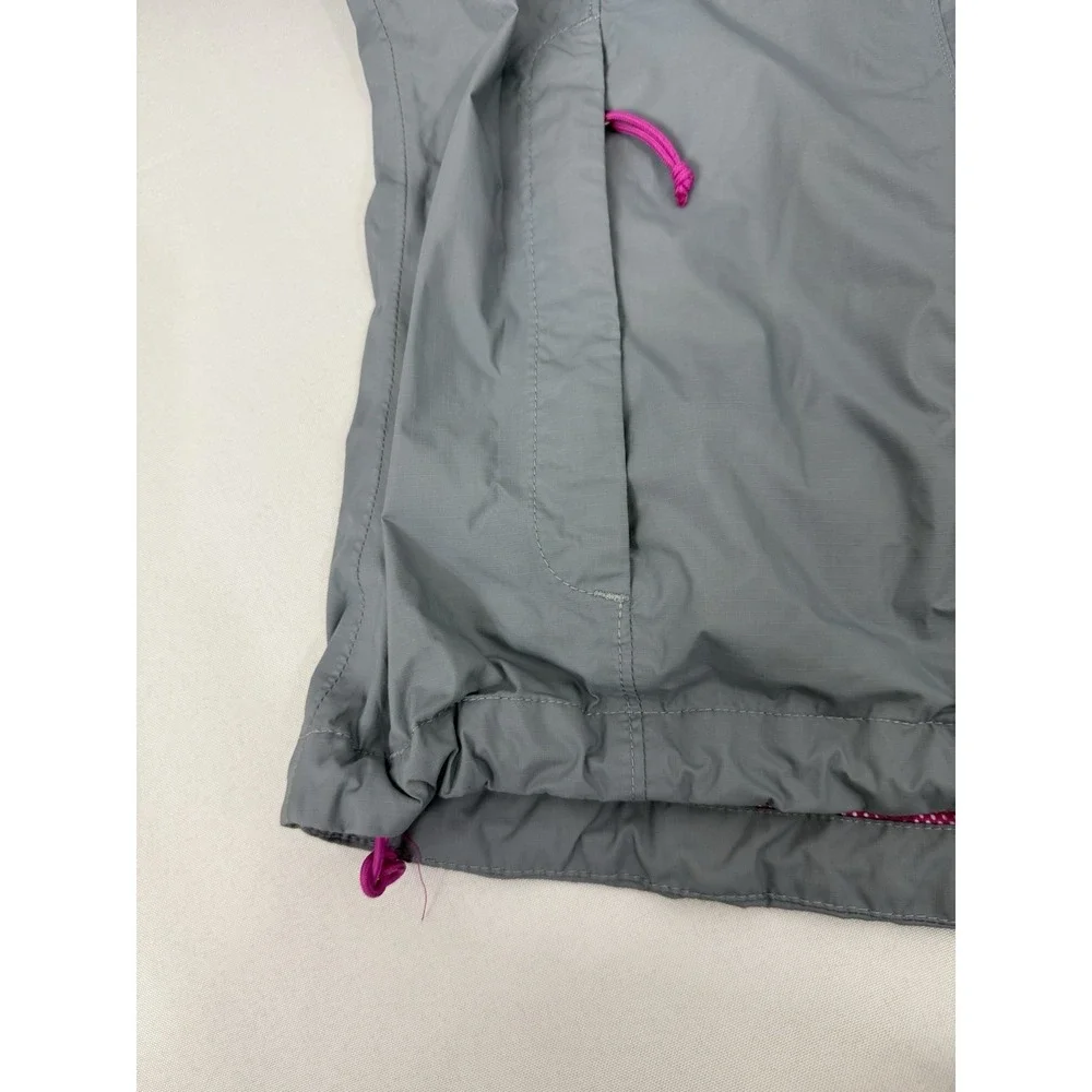The North Face HyVent Windbreaker‎ Rain Jacket Woman's S Hooded Shell Gray/Pink